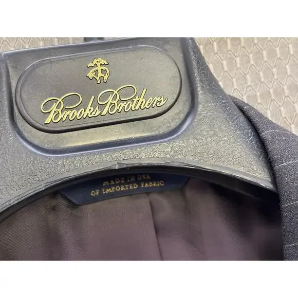 Brooks Brothers Suit Mens 44R/W39 Gray Pinstripe Wool 2 Piece Jacket Pants - Picture 10 of 16